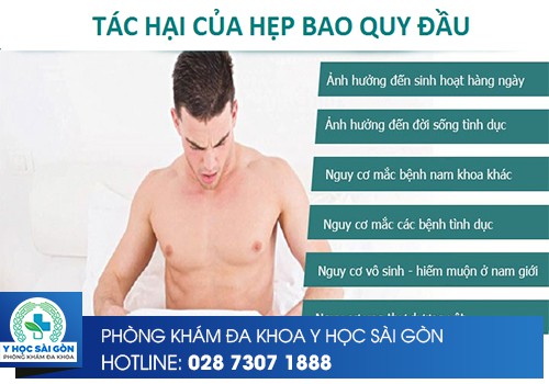 tác hại của hẹp bao quy đầu