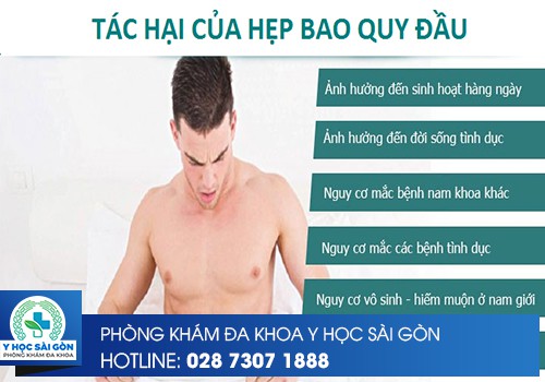 Tác hại của hẹp bao quy đầu khi không được điều trị